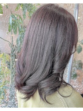 ペリドットエフ(peridot f) セミロング ゆるふわ巻き 透け感 アッシュ系カラー 30代 40代