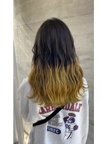 アッシュタカサキ(ash takasaki)&nbsp;グラデーション　イエロー　ゴールド　高崎/前橋