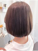 透明感♪髪質改善カラー内巻きボブ小顔艶感アッシュブラウン