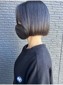 ぱつっとボブ/アッシュブラック