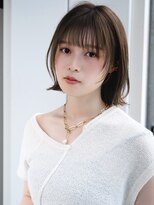 エインアンリー 表参道(AIN.ANLY.) ◯耳かけボブパーマオリーブベージュボブウェーブミディアム小顔