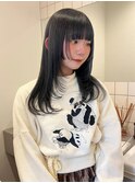 黒髪× 顔周りレイヤー