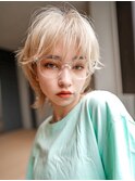 【GEEKS渋谷】ブロンドベージュ/ネオウルフ/初ブリーチ/外国人風