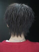 ソフトツイストアップバング 黒髪