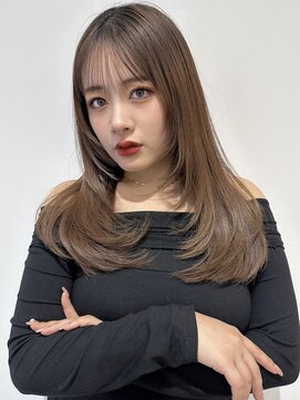 リリット(ReLit) ハイライトレイヤーカットグレージュマロンベージュ髪質改善