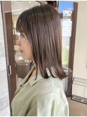 外ハネ×オリーブベージュ