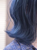 ロムロクウェット(L'HOMME ROQUETTE)&nbsp;ネイビーカラー×外ハネボブ