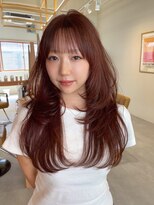 クシェル(kuschel)&nbsp;ミディアムレイヤーカットxハッシュカットx韓国ヘアx前髪カット