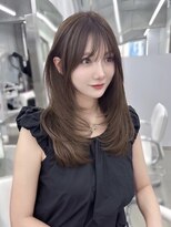 リアンバイアリュール(Lian by Allure)&nbsp;本厚木/小顔ミディアムレイヤー/耳掛けヘア/オリーブグレージュ