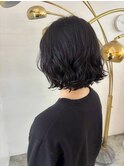ニュアンスパーマ30代40代50代レイヤーボブ外ハネボブくびれヘア