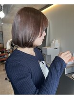 ナループロア ルームー(Nalu pu loa ROOMOO)&nbsp;たぷっとかわいい韓国内巻きボブ×春の暖色ブラウンカラーKIRA