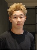 [kantamal指名]メンズスパイキーショートブリーチミルクティー