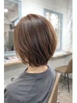 バンビ(BAMBI)&nbsp;20代30代40代50代 レイヤーボブ×オレンジブラウン