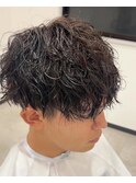 スパイラルパーマ/刈り上げマッシュ/シャドウマッシュ