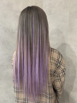 アンシュシュ(UN CHOU-CHOU) ホワイトパープルハイライト