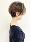 小顔カット/大人可愛い/ショートボブ/ハンサムショート/