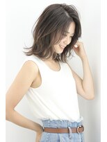 ルー(Luu)&nbsp;グレージュカラー斜めバング神戸/東灘/住吉/御影/岡本/摂津本山