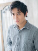 モッズヘアメン 札幌月寒店(mod's hair men)&nbsp;≪mod's men≫アップバング★アッシュブラックミニウルフd