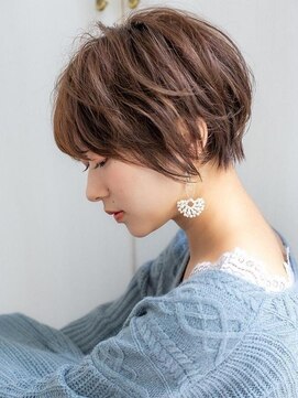 ロンドエニカ 大宮(Lond enika) 黒髪カタログ/ショート/オリーブグレー/小顔に見せるヘア/大宮