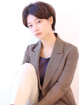 オーロ 宝塚店(ORO) 【ひし形30代40代グレージュカラー斜めバングショートボブ】