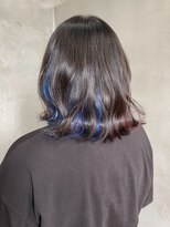 テトヘアー(teto hair) インナーカラー レッドカラー ブルーカラー 推しカラー ボブ