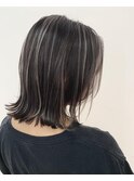 外ハネハイライトボブ