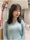 フロントレイヤーパーマ 黒髪パーマ 無造作パーマ