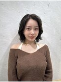 前髪なしボブの色気 韓国風くびれボブ