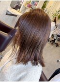 ブラウンベージュシースルーカラー大人可愛い