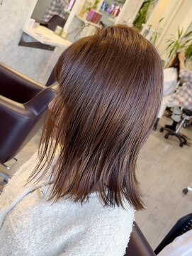 ヘアーエポック(hair epoque) ブラウンベージュシースルーカラー大人可愛い