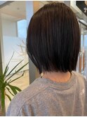 ナチュラル切りっぱなしボブ