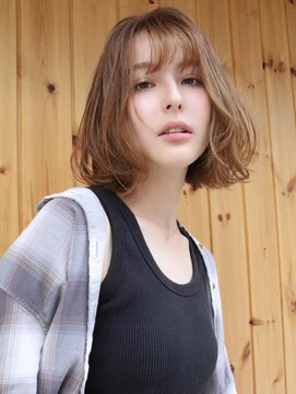 ブゾン(buZon) 【buZon ブゾン】ウェーブボブ×サンドベージュ