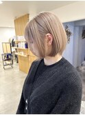 ミルクティベージュ/ハイトーンボブ