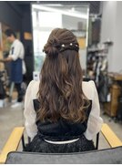 【clomus お団子ハーフアップ】