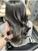 透明感グレージュ 地毛風