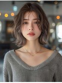 ミディアムレイヤー前髪イメチェンこなれミディ20代30代40代50代
