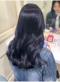 ブリーチなしダブルカラー/ブルーブラック/学割U24/表参道