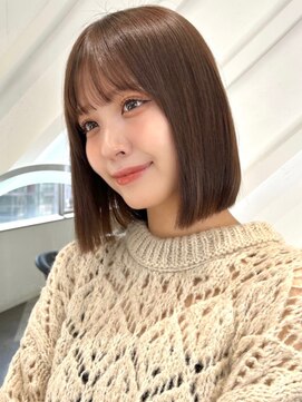 ロンドヴァリー 渋谷店(Lond vallee) 結べる長さの長めボブ×こっくりブラウン