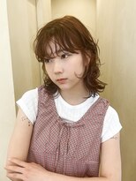 スニュウ(snuw)&nbsp;【snuw_ayano】オレンジブラウン/鎖骨ミディアム/ブラウンカラー