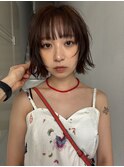大人ボブ大人ショートボブ切りっぱなしボブ前髪あり前下がりボブ