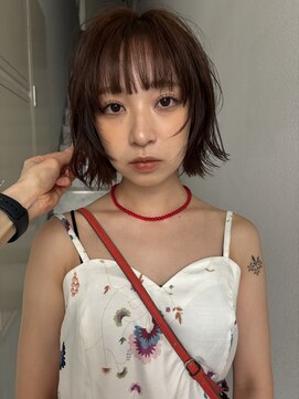 ヤイエ 青山店(yiye) 大人ボブ大人ショートボブ切りっぱなしボブ前髪あり前下がりボブ