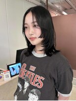 ニカ(NICA)&nbsp;【NICA】ミディアムレイヤーヘアデザインカット×オリーブグレー