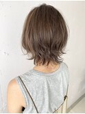 ハイライト×グレージュ　ウルフカット　ショートウルフ