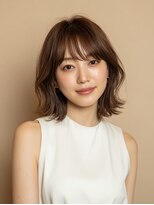 ハート 新子安店(HEART)&nbsp;着物ヘア/ダークアッシュ/ミディアムレイヤーカット/新子安