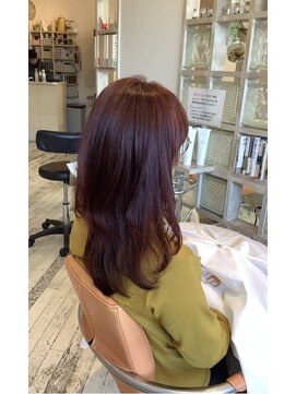 アシャ ヘアー ソリューション 神戸店(asha hair solution) イメチェン/ピンクベージュ/アンブレラカラー/前髪/摂津本山
