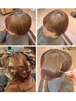 アットティー 金沢文庫(at tee...)&nbsp;丸みショート/白髪ぼかしハイライト/40代/50代/60代/金沢文庫