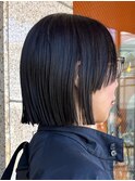 ぱつっとボブ/ミニボブ/顔まわりカット/切りっぱなしボブ