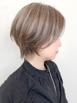 モリオフロムロンドン 原宿本店(morio from London) 【morio原宿】大人ショート ハイライトカラー ベージュ