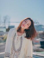 美容室クローバー 新小岩店(clover)&nbsp;伸ばしかけセンターパートミディ【新小岩】