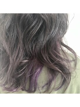 シノヤ 本店 トレンドカラーでオシャレに/インナーカラー/パープル/30代40代